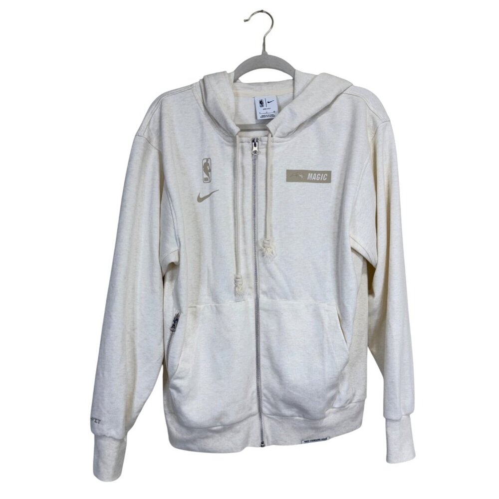 Nike Standard Issue Orlando Magic NBA Hoodie Jacket Full Zip Beige Mens Size S